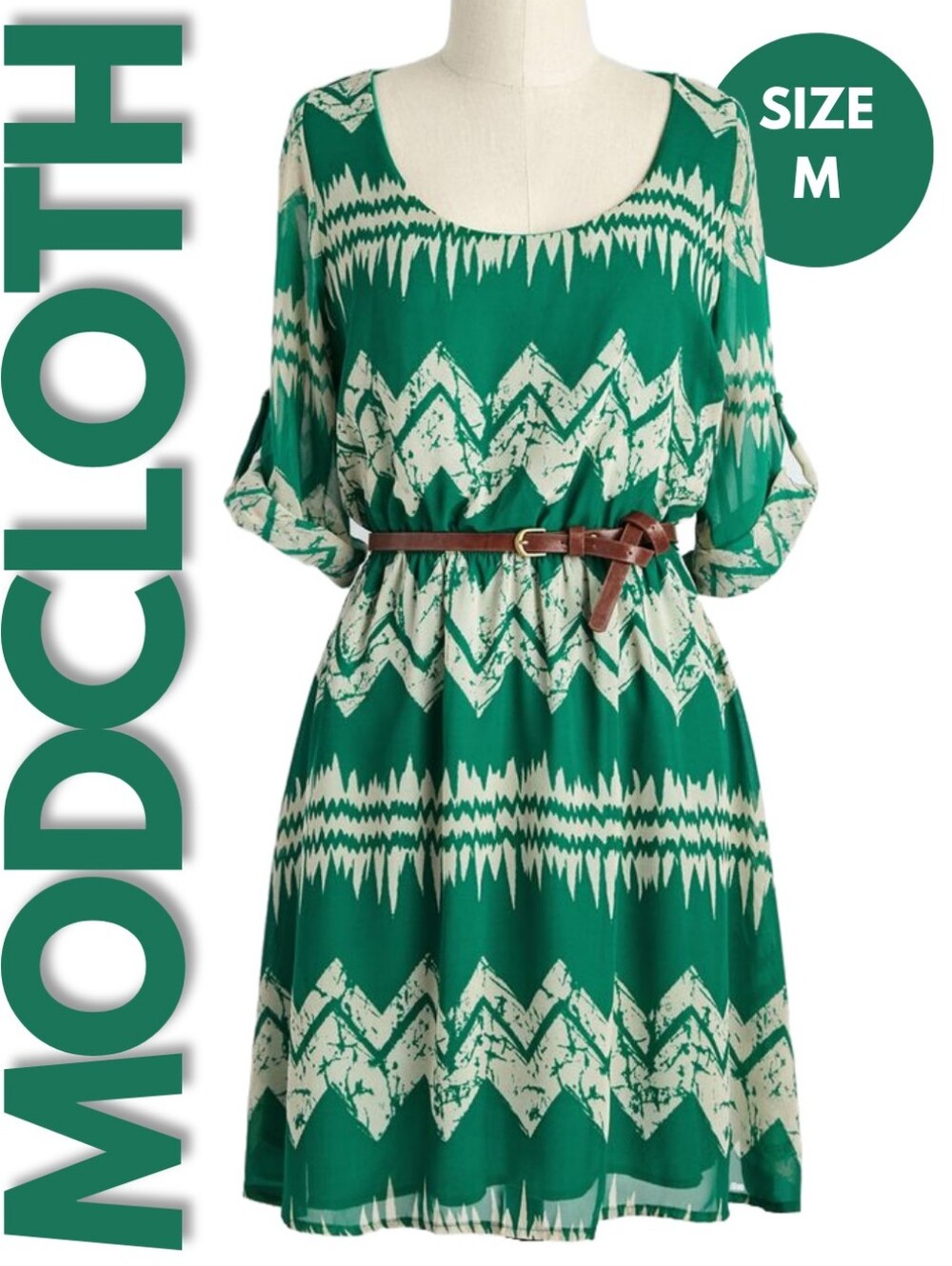 ModCloth Green Mountain Dwelling Mini Dress Size M